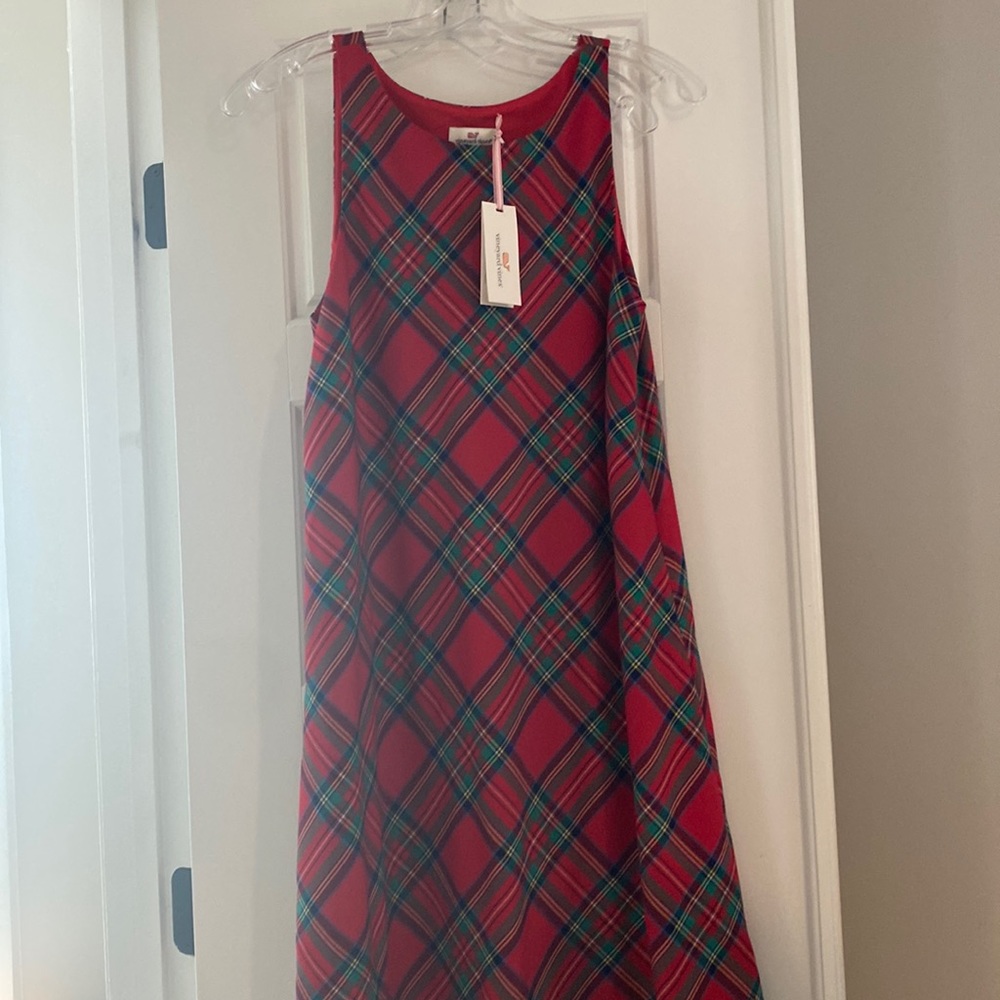 NWT vineyard vines Christmas tartan plaid dress size 10